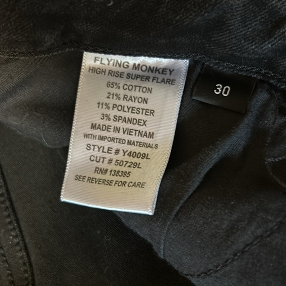 Western bell bottom flare distressed high waist jeans - Picture 4 of 6